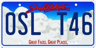 SD license plate 0SLT46