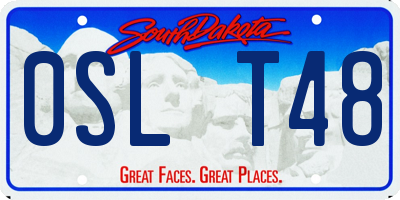SD license plate 0SLT48