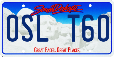SD license plate 0SLT60