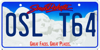 SD license plate 0SLT64