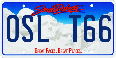 SD license plate 0SLT66