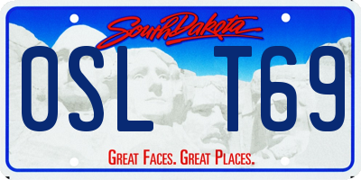 SD license plate 0SLT69