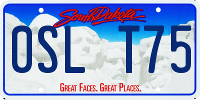 SD license plate 0SLT75