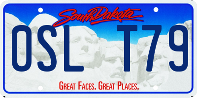 SD license plate 0SLT79
