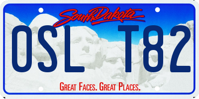 SD license plate 0SLT82