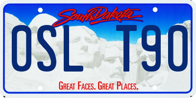SD license plate 0SLT90