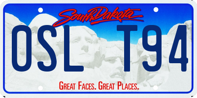 SD license plate 0SLT94