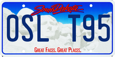 SD license plate 0SLT95
