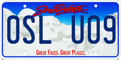 SD license plate 0SLU09