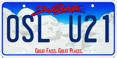 SD license plate 0SLU21
