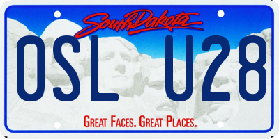 SD license plate 0SLU28