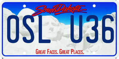SD license plate 0SLU36
