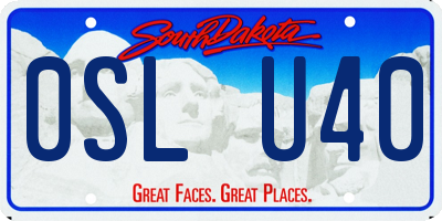 SD license plate 0SLU40