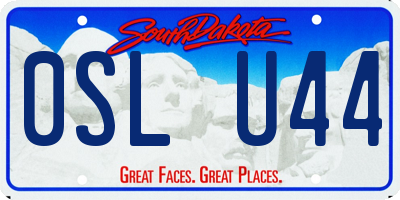 SD license plate 0SLU44