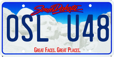 SD license plate 0SLU48