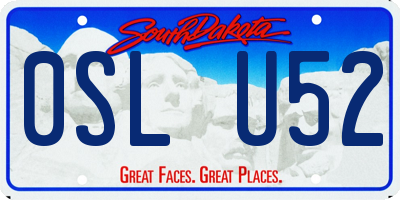SD license plate 0SLU52