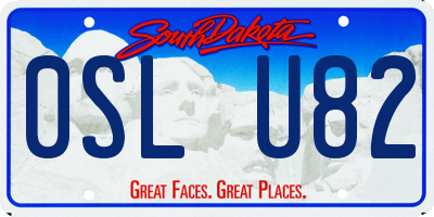SD license plate 0SLU82