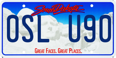 SD license plate 0SLU90