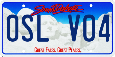 SD license plate 0SLV04