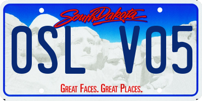 SD license plate 0SLV05