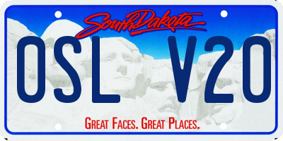 SD license plate 0SLV20