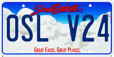 SD license plate 0SLV24