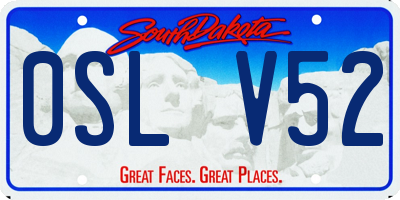 SD license plate 0SLV52