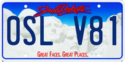 SD license plate 0SLV81