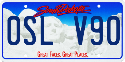 SD license plate 0SLV90