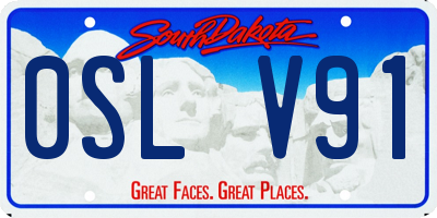 SD license plate 0SLV91