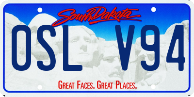 SD license plate 0SLV94