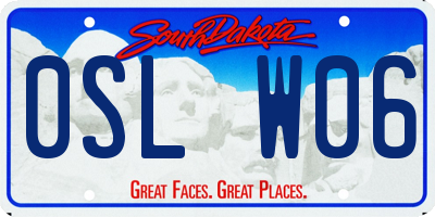 SD license plate 0SLW06