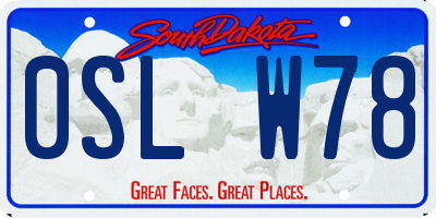 SD license plate 0SLW78
