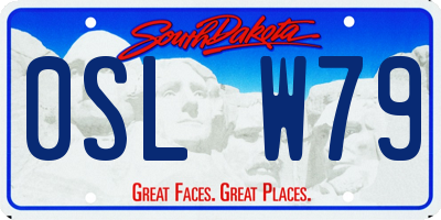 SD license plate 0SLW79