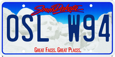 SD license plate 0SLW94