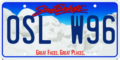 SD license plate 0SLW96