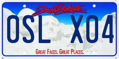 SD license plate 0SLX04