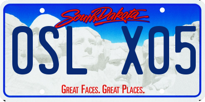 SD license plate 0SLX05