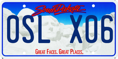SD license plate 0SLX06