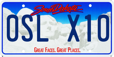 SD license plate 0SLX10