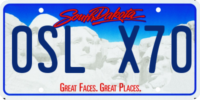 SD license plate 0SLX70