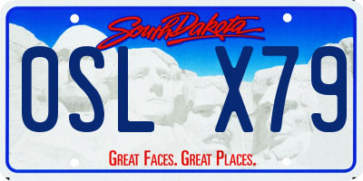 SD license plate 0SLX79