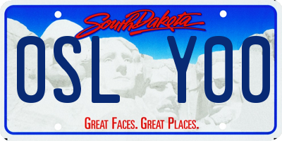 SD license plate 0SLY00