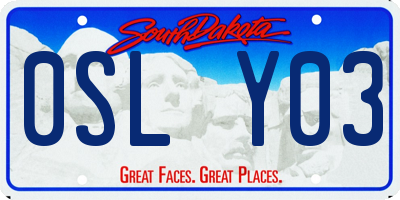 SD license plate 0SLY03