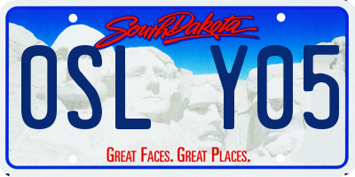 SD license plate 0SLY05