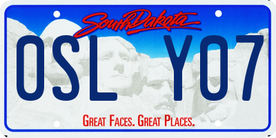SD license plate 0SLY07