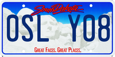 SD license plate 0SLY08