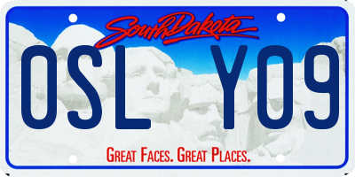SD license plate 0SLY09