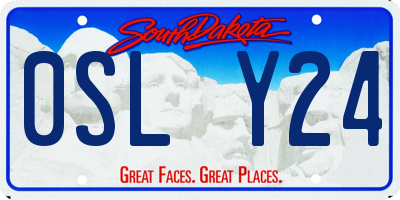 SD license plate 0SLY24