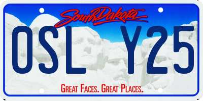SD license plate 0SLY25